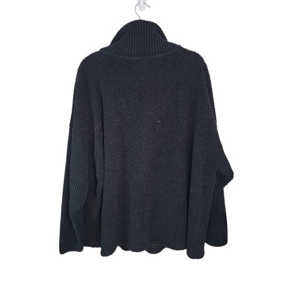 LIVI Lane Bryant Zip-Front Sherpa Sweater-Mix Pullover Sweater 26/28 - Picture 3 of 6